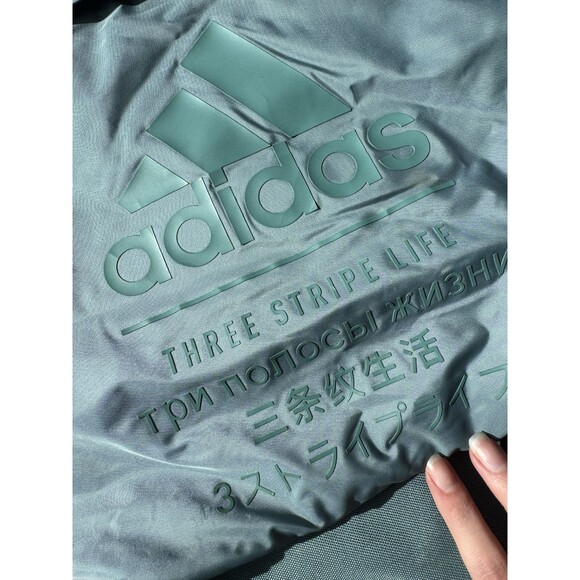 Adidas Amplifer Blocked Backpack Sack Bag Three Stripe Life Teal Blue School - Picture 2 of 9
